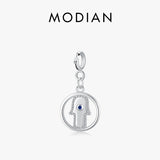 925 Sterling Silver Palm Zircon Pendant for DIY Bracelet or Necklace