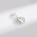 925 Sterling Silver Palm Zircon Pendant for DIY Bracelet or Necklace