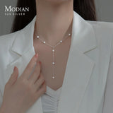 925 Silver Princess Zirconia Ball Chain Necklace Wedding