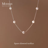 925 Silver Princess Zirconia Ball Chain Necklace Wedding