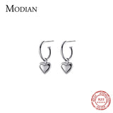 925 Silver Hearts Drop Earrings Wedding Dangle Earrings