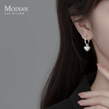 925 Silver Hearts Drop Earrings Wedding Dangle Earrings