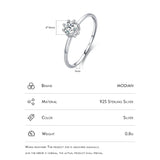 925 Sterling Silver CZ Finger Ring for Women Wedding Gift