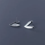 925 Silver Heart Stud Earrings Classic Wedding Jewelry Gift
