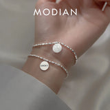 925 Silver Round Lucky Bracelet For Women Fine Jewelry