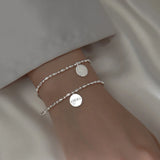 925 Silver Round Lucky Bracelet For Women Fine Jewelry