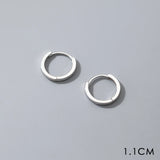 925 Silver Circle Earrings 14K Plated Hoop Jewelry for Women