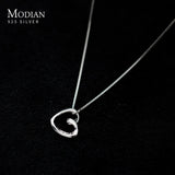 925 Silver Heart Necklace Pendant Platinum Chain Choker Fine Jewelry