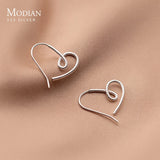 925 Silver Heart Stud Earrings Fine Jewelry Wedding Gift