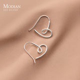 925 Silver Heart Stud Earrings Fine Jewelry Wedding Gift