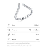925 Silver Open Size Index Finger Ring Classic Wedding Fine Jewelry