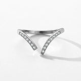 925 Silver Open Size Index Finger Ring Classic Wedding Fine Jewelry