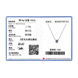 925 Silver 4mm Zircon Pendant Necklace Wedding Jewelry