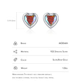 925 Silver Tiny Hearts Multicolour Zirconia Charm Stud Earrings