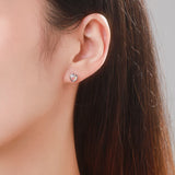 925 Silver Tiny Hearts Multicolour Zirconia Charm Stud Earrings