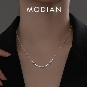 925 Sterling Silver Sparkling Necklace Chain Link Fine Jewelry For Women