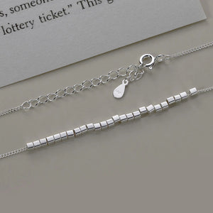 925 Sterling Silver Sparkling Necklace Chain Link Fine Jewelry For Women