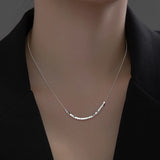 925 Sterling Silver Sparkling Necklace Chain Link Fine Jewelry For Women
