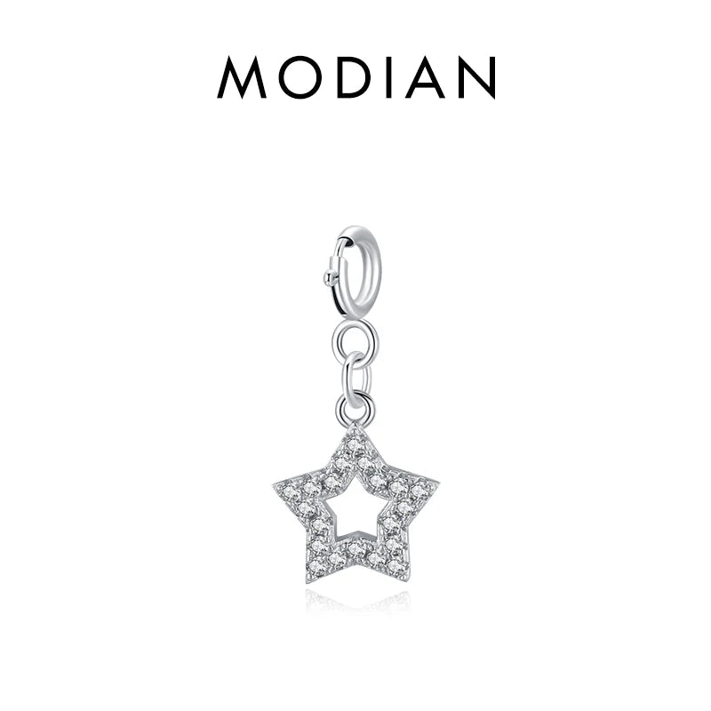 925 Silver Sparkling Stars CZ Pendant