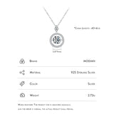 925 Silver Smart Sparkling Pendant Necklace Zirconia Wedding Jewelry