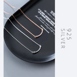 925 Silver Smile CZ Choker Necklace Pendant for Women