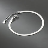 925 Silver Sparkling Snake Chain Bracelet Adjustable Fine Jewelry