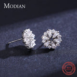 925 Silver Trapezoid CZ Stud Earrings Wedding Jewelry