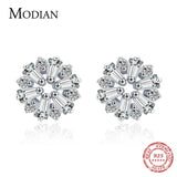 925 Silver Trapezoid CZ Stud Earrings Wedding Jewelry