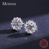 925 Silver Trapezoid CZ Stud Earrings Wedding Jewelry