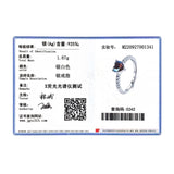 925 Silver Colorful Zirconia Heart Ring Women Wedding Jewelry
