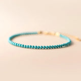 925 Silver Vintage Turquoise Bracelet Chain Jewelry Women Birthday