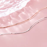 925 Silver Rose Chain Bracelet for Women