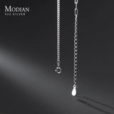 925 Sterling Silver Asymmetry Chain Necklace for Women Girls