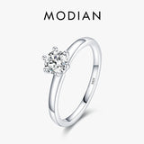 925 Silver Charm CZ Finger Rings Sizes 5-9 For Women Wedding Jewelry