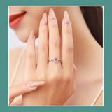 925 Silver Watermelon Tourmaline Ring for Women