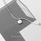 925 Silver Engraved Lucky Little Ball Pendant Necklace for Women