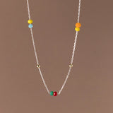 925 Silver Beads Multilevel Necklace For Women