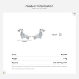 925 Sterling Silver Poodle Dog Stud Earrings Women Animal Fine Jewelry
