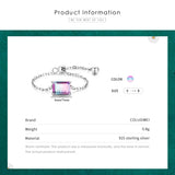 925 Silver Watermelon Tourmaline Adjustable Finger Ring