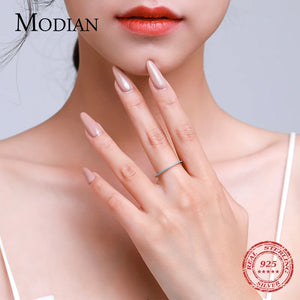 925 Silver Engrave Letters Stackable Rings for Women