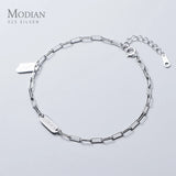 925 Silver Lettering Lucky Bracelet for Women Adjustable Bangle
