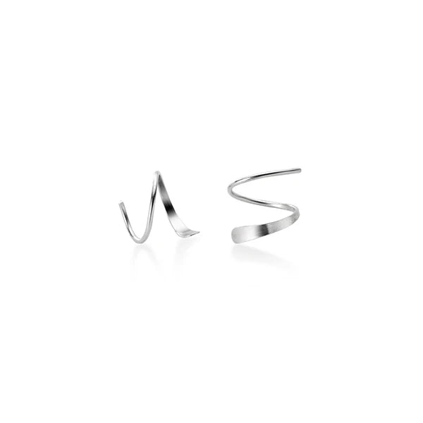 925 Sterling Silver Wave Shape Stud Earring for Women