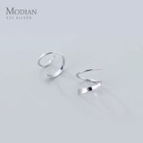 925 Sterling Silver Wave Shape Stud Earring for Women