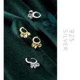 925 Silver Love Hearts Hoop Earrings for Women Anti-Allergy Jewelry