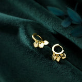 925 Silver Love Hearts Hoop Earrings for Women Anti-Allergy Jewelry
