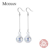 925 Silver Tassel Crystal Ball Dangle Earrings for Women