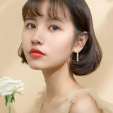 925 Silver Tree Branch Pearl Drop Dangle Earring Women