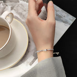 925 Silver CZ Bowknot Slim Bracelet for Women