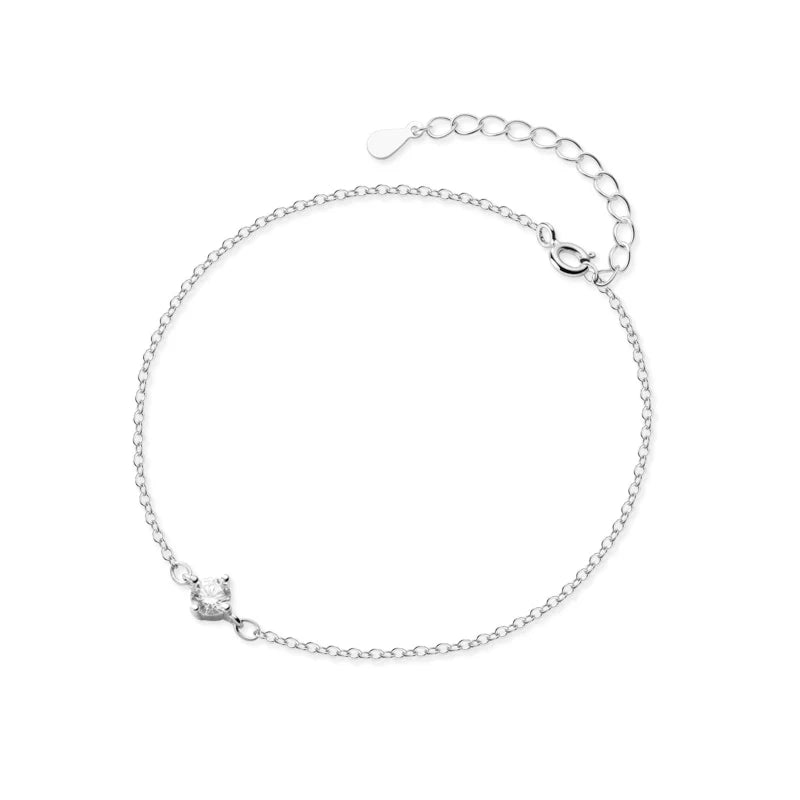 925 Silver CZ Sparkling Bracelet For Women