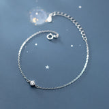 925 Silver CZ Sparkling Bracelet For Women